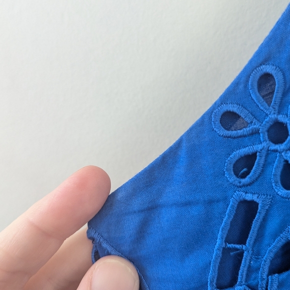 Parker Royal Blue Alana Sleeveless Eyelet Dress - Picture 13 of 15